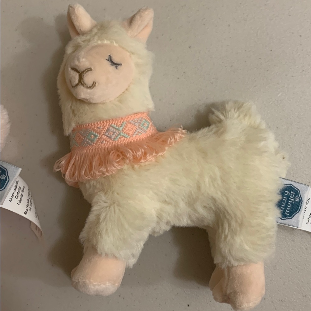 Mary Meyer Lexi Llama Plush Lot Pink Cream Stuffed Animals - Picture 4 of 8